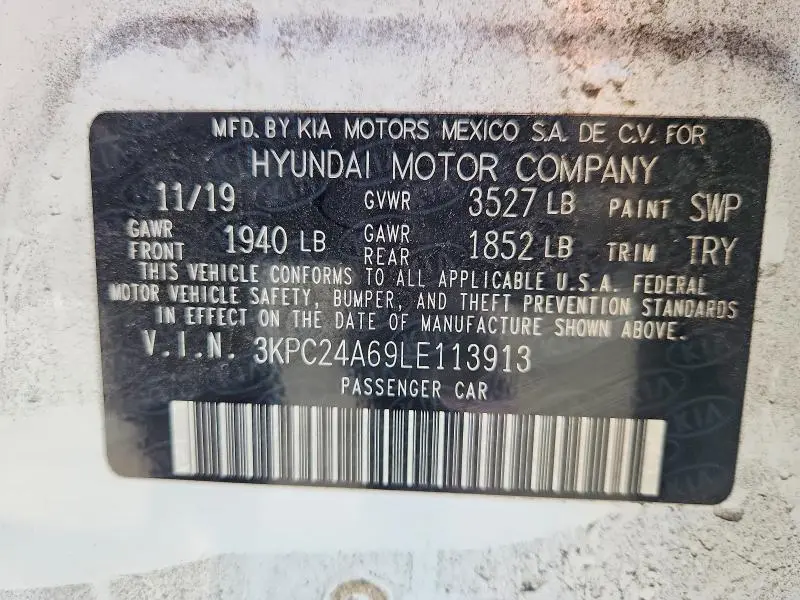 2020 HYUNDAI ACCENT SE  