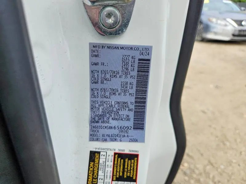 2024 NISSAN FRONTIER SV  