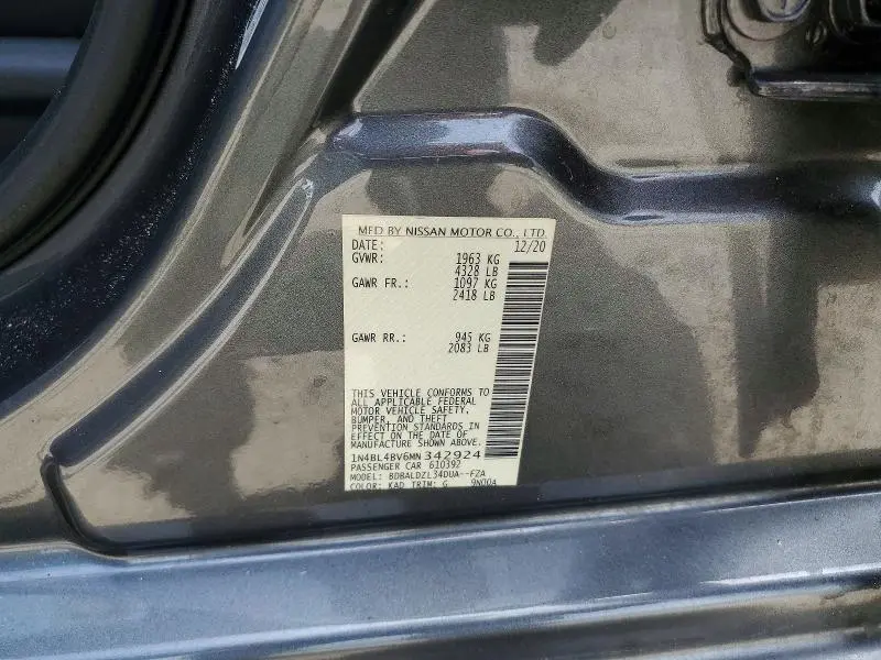 2021 NISSAN ALTIMA S  