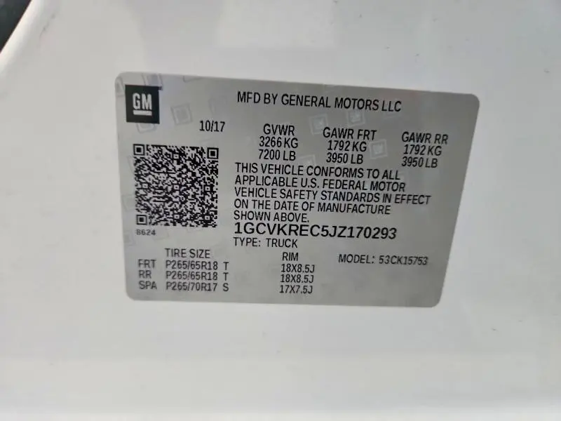 2018 CHEVROLET SILVERADO K1500 LT  