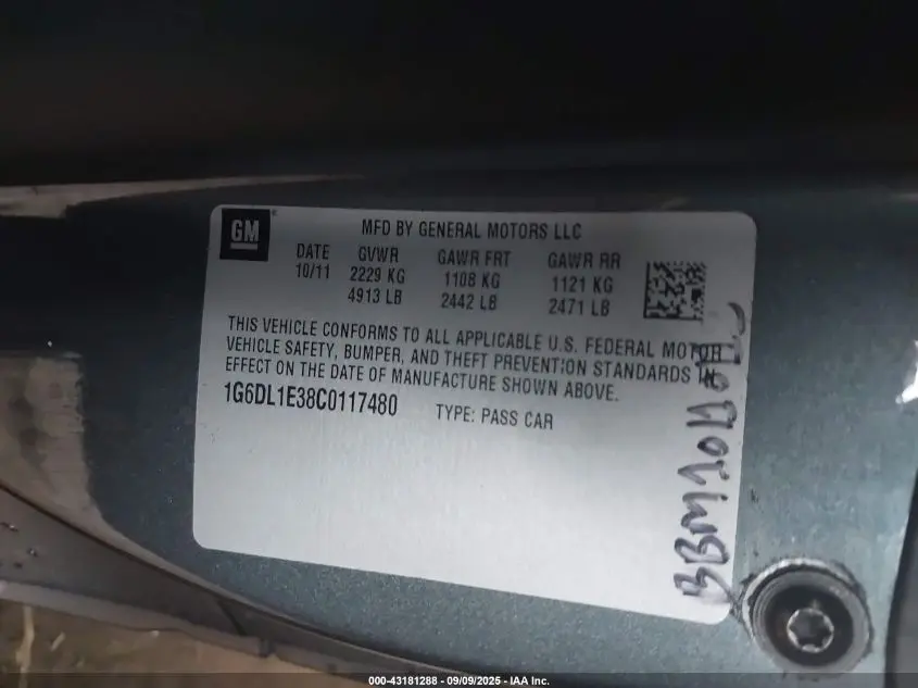 2012 CADILLAC CTS PERFORMANCE