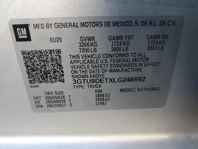 2020 GMC SIERRA K1500 SLT  