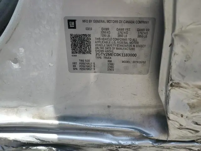 2019 GMC SIERRA LIMITED K1500 SLE  