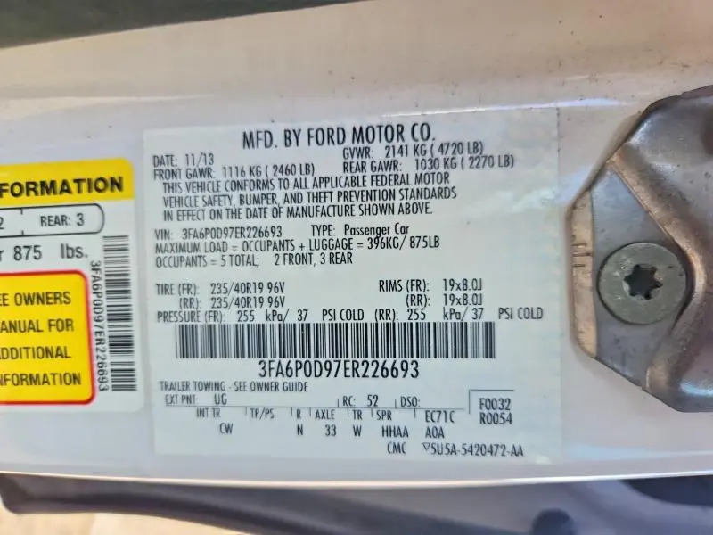 2014 FORD FUSION TITANIUM  