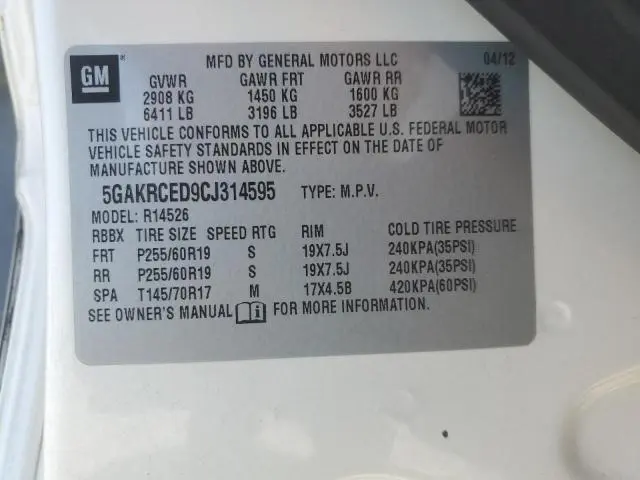 2012 BUICK ENCLAVE