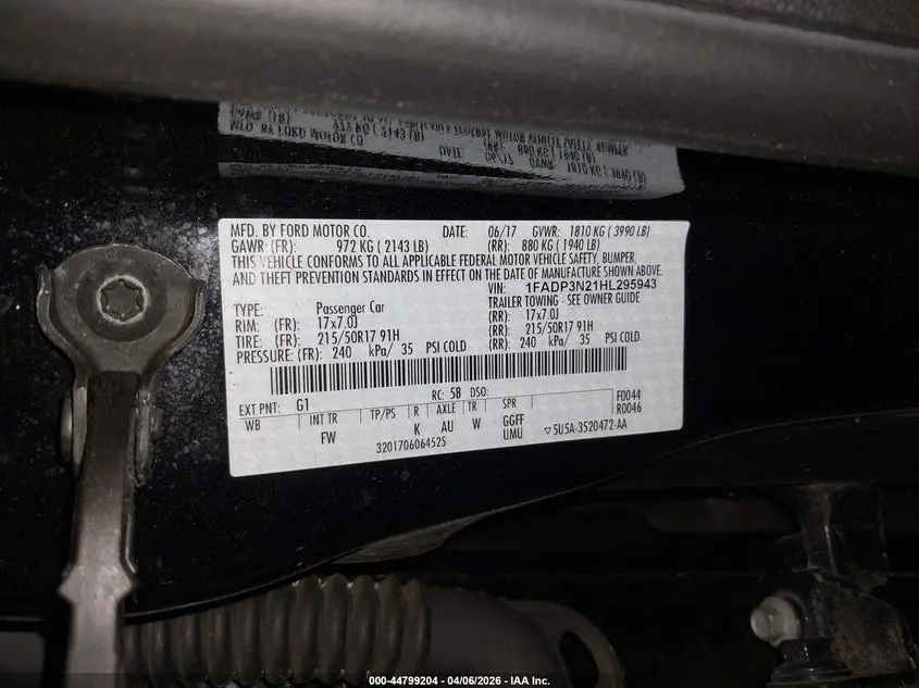 2017 FORD FOCUS TITANIUM