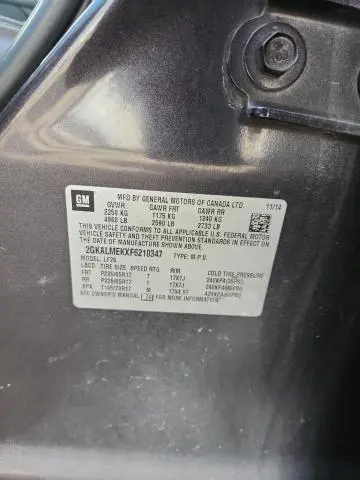 2015 GMC TERRAIN SLE  