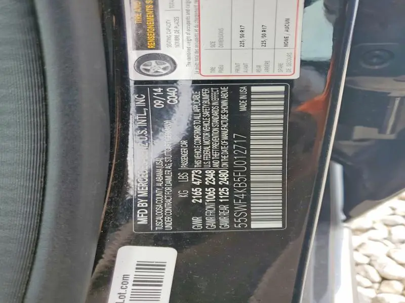 2015 MERCEDES-BENZ C   