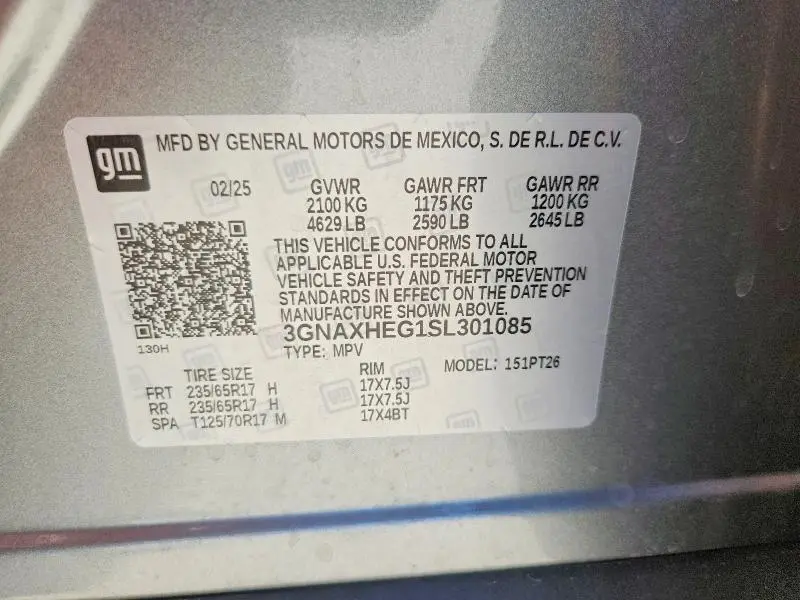 2025 CHEVROLET EQUINOX LT  