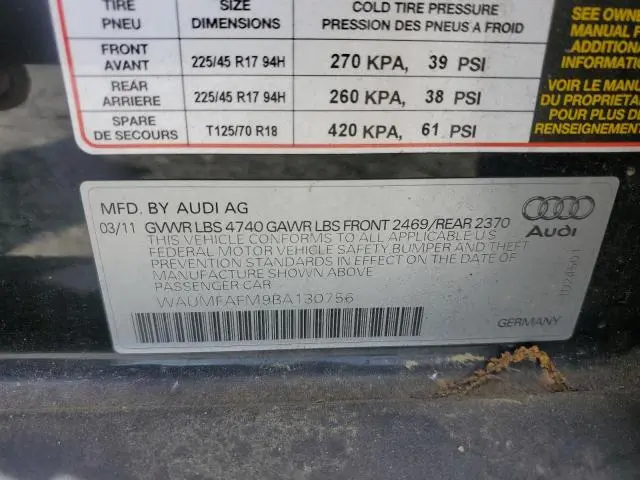2011 AUDI A3 PREMIUM PLUS