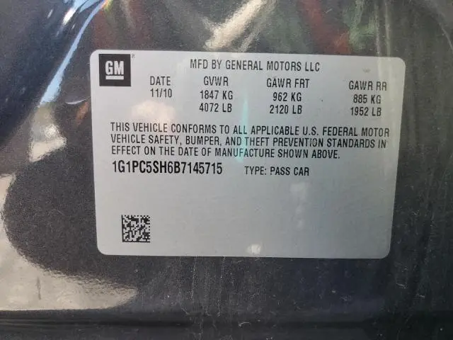 2011 CHEVROLET CRUZE LS  