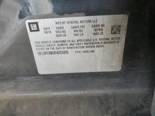 2014 CHEVROLET SONIC LTZ  