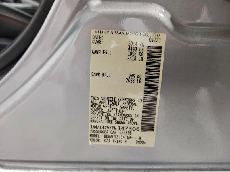 2023 NISSAN ALTIMA SR  