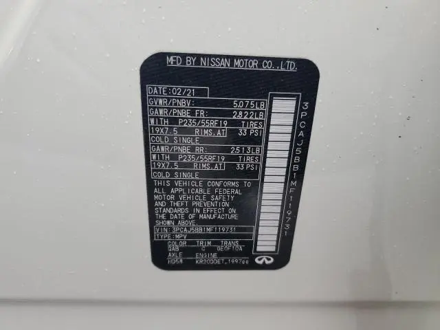 2021 INFINITI QX50 LUXE  