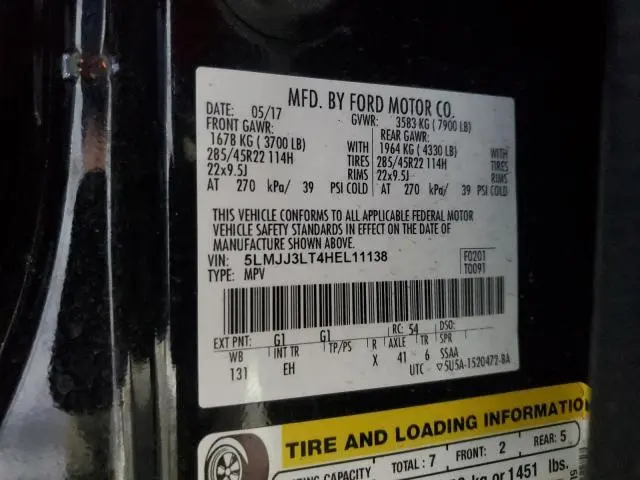 2017 LINCOLN NAVIGATOR L RESERVE  