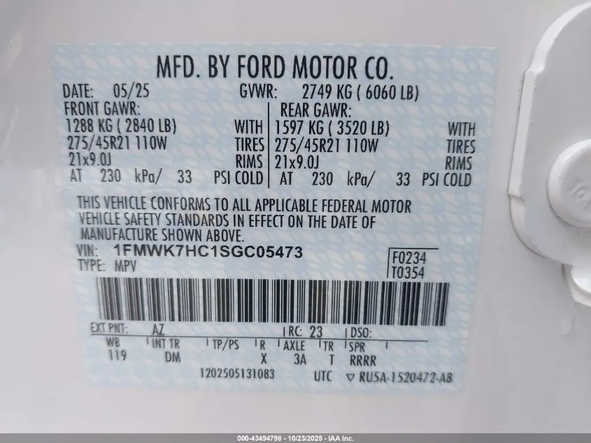 2025 FORD EXPLORER PLATINUM