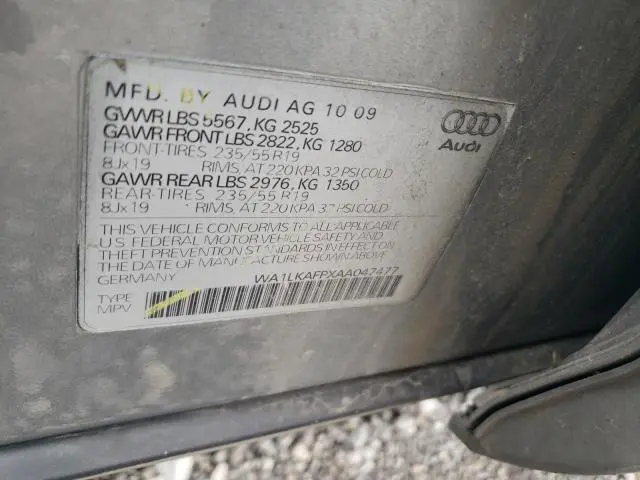 2010 AUDI Q5 PREMIUM PLUS  