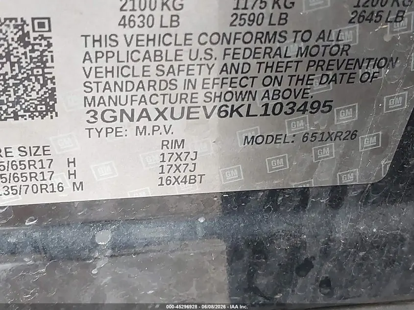 2019 CHEVROLET EQUINOX LT