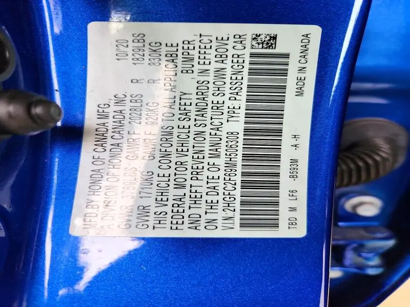 2021 HONDA CIVIC LX  
