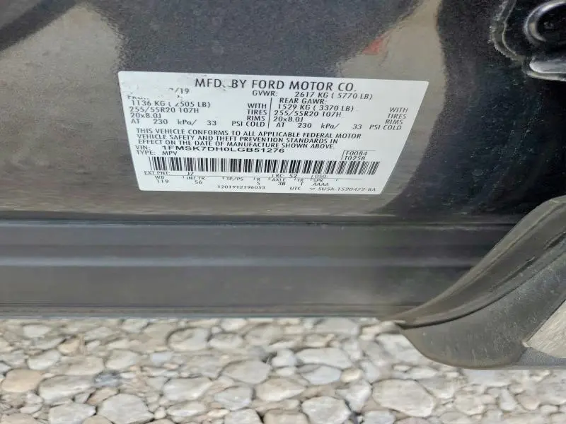 2020 FORD EXPLORER XLT  