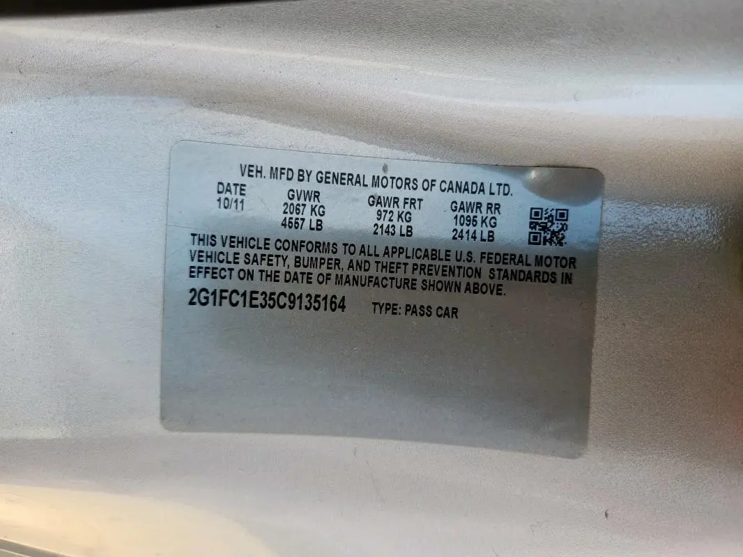 2012 CHEVROLET CAMARO LT  