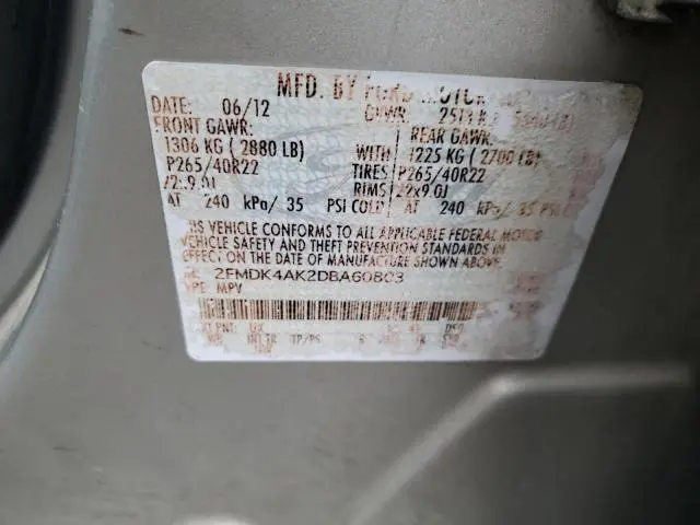 2013 FORD EDGE SPORT  