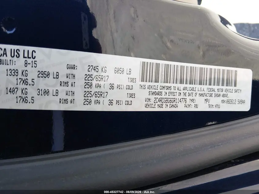 2016 DODGE GRAND CARAVAN SE