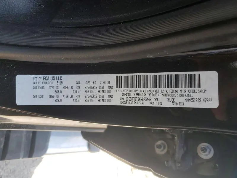 2019 RAM 1500 BIG HORN/LONE STAR  
