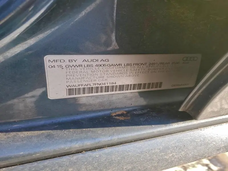 2015 AUDI A4 PREMIUM PLUS  