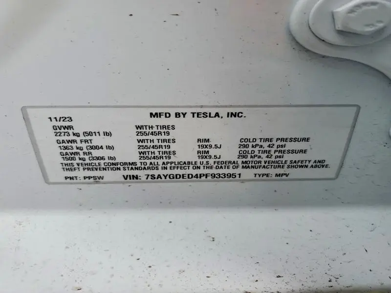 2023 TESLA MODEL Y   