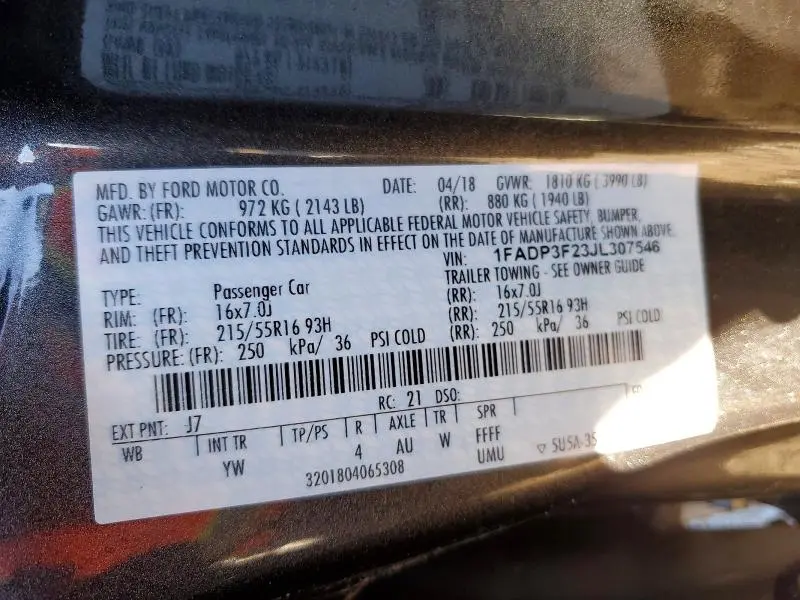 2018 FORD FOCUS SE  