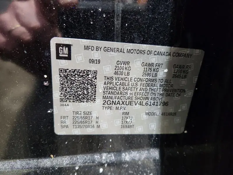 2020 CHEVROLET EQUINOX LT  