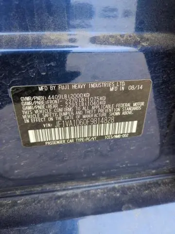 2015 SUBARU WRX PREMIUM  