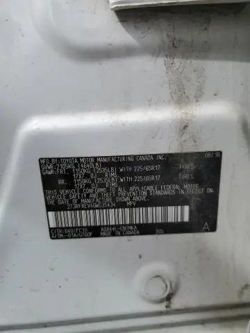 2016 TOYOTA RAV4 XLE  