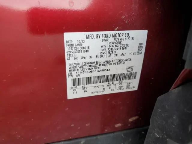 2014 FORD EXPLORER XLT  