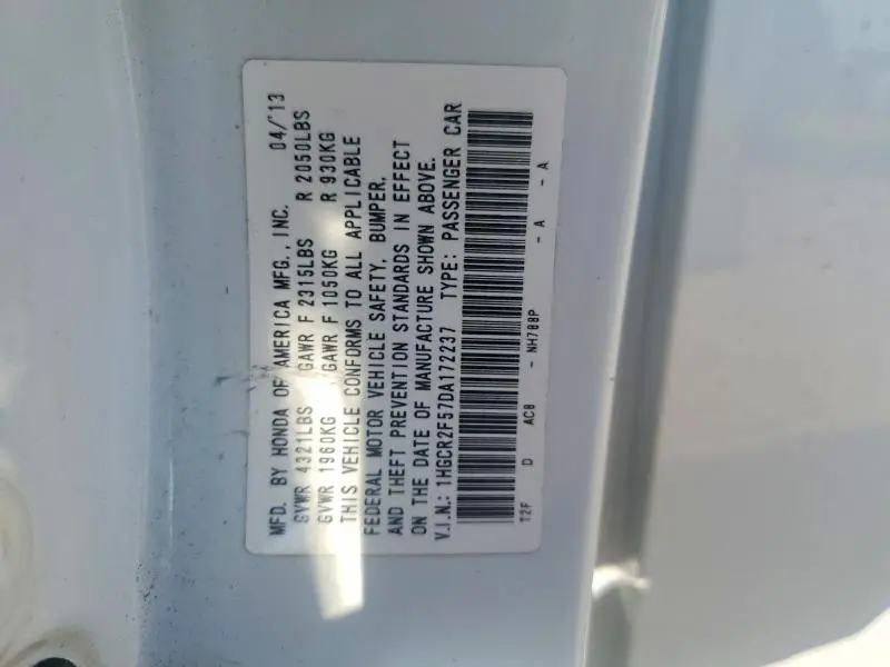 2013 HONDA ACCORD SPORT  