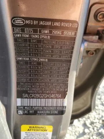 2016 LAND ROVER DISCOVERY SPORT HSE  