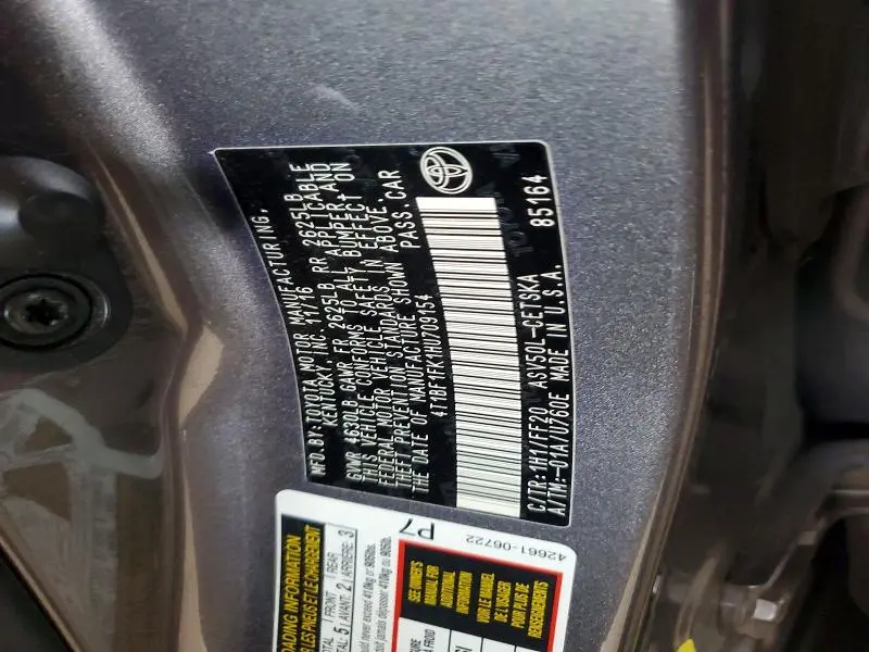 2017 TOYOTA CAMRY SE  