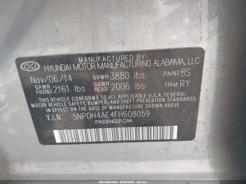 2015 HYUNDAI ELANTRA SE