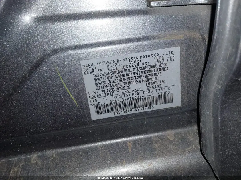 2024 NISSAN SENTRA SV XTRONIC CVT