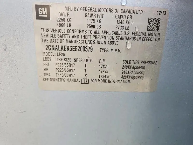 2014 CHEVROLET EQUINOX LS  