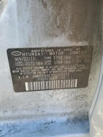 2013 HYUNDAI ELANTRA GLS  