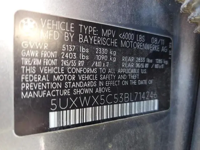 2011 BMW X3 XDRIVE28I  