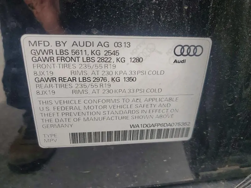 2013 AUDI Q5 PREMIUM PLUS  
