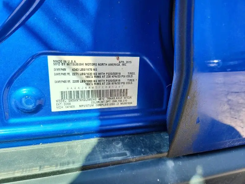 2015 MITSUBISHI RVR GT  