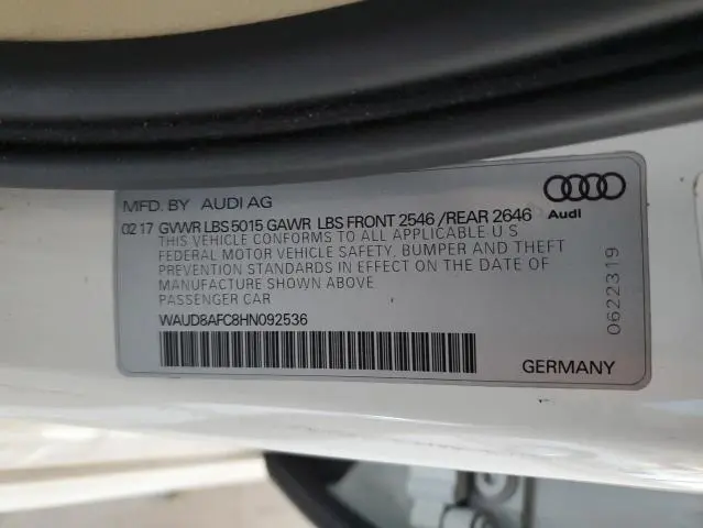 2017 AUDI A6 PREMIUM PLUS  