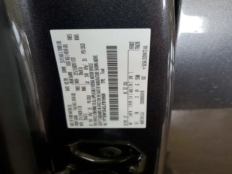 2020 FORD F150 SUPERCREW  