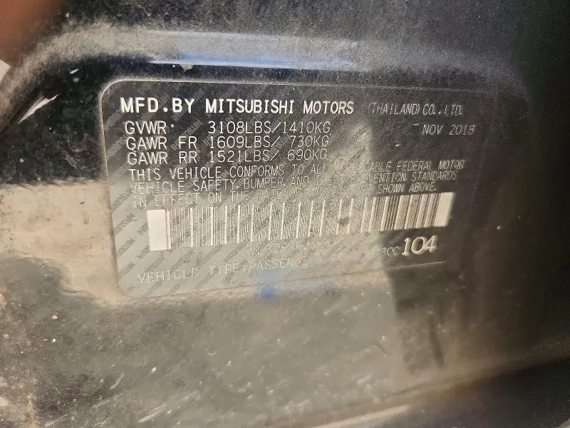 2019 MITSUBISHI MIRAGE G4 ES  