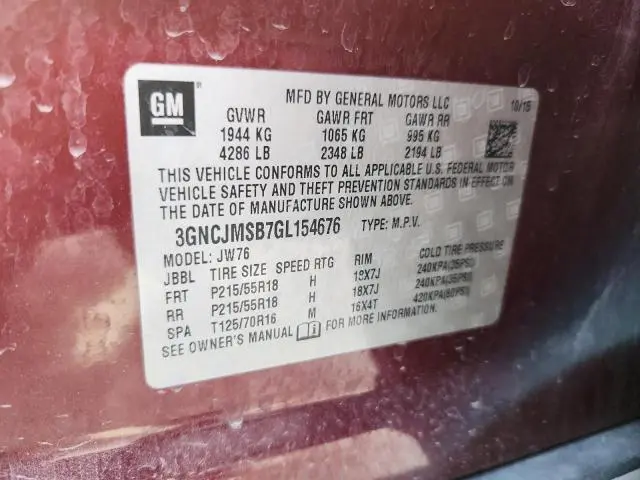 2016 CHEVROLET TRAX LTZ  