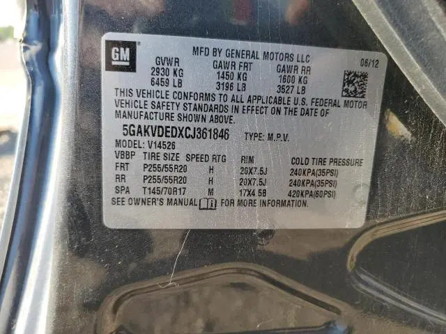 2012 BUICK ENCLAVE
